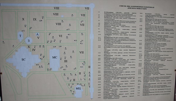 393-План некрополя Донского монастыря